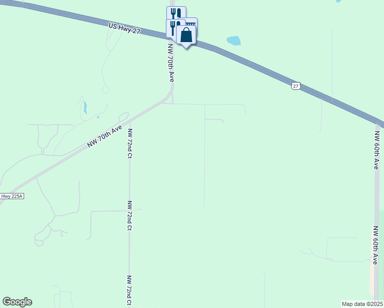 map of restaurants, bars, coffee shops, grocery stores, and more near 3150 Northwest 68th Avenue in Ocala