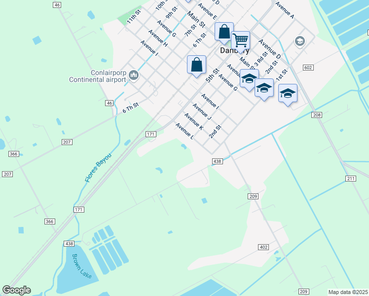 map of restaurants, bars, coffee shops, grocery stores, and more near 6222 3 Road Street in Danbury