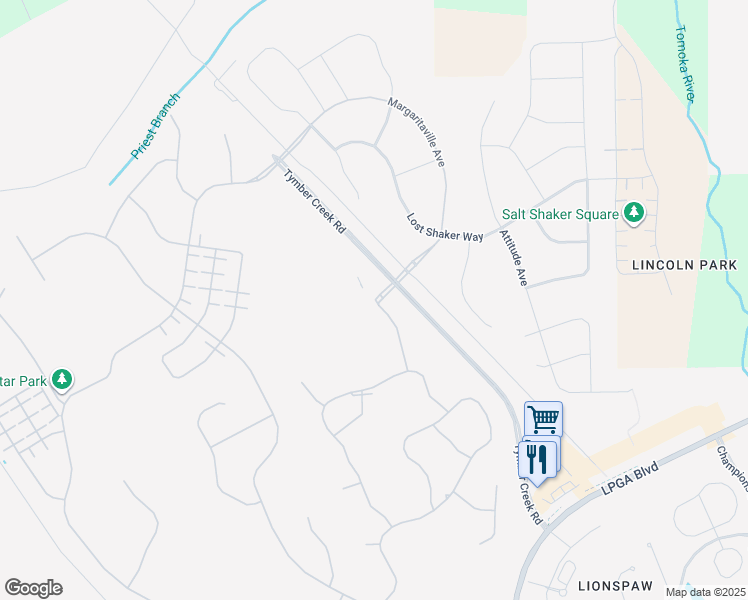 map of restaurants, bars, coffee shops, grocery stores, and more near 240 Margaritaville Avenue in Daytona Beach