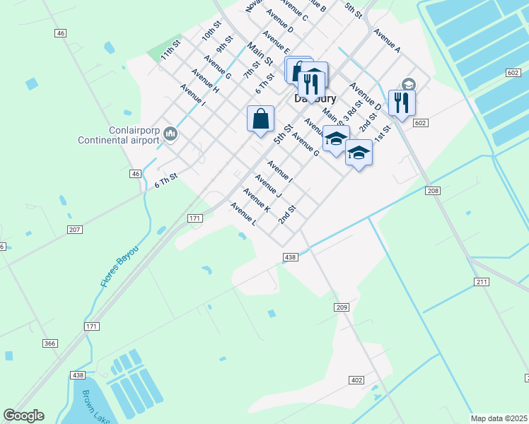 map of restaurants, bars, coffee shops, grocery stores, and more near 6222 3 Road Street in Danbury