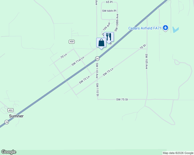 map of restaurants, bars, coffee shops, grocery stores, and more near 6890 Southwest 110 Avenue in Cedar Key