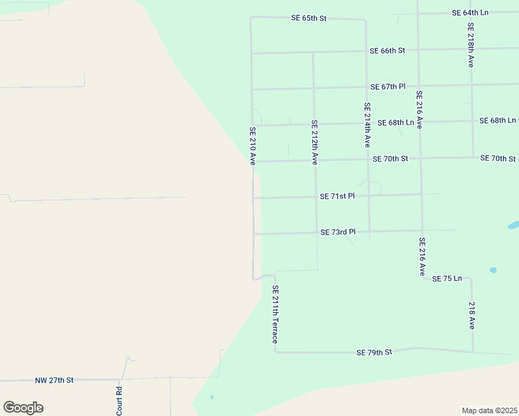 map of restaurants, bars, coffee shops, grocery stores, and more near 7451 Southeast 210 Avenue in Morriston