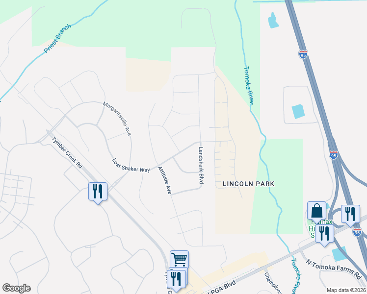 map of restaurants, bars, coffee shops, grocery stores, and more near 155 Weekend Drive in Daytona Beach