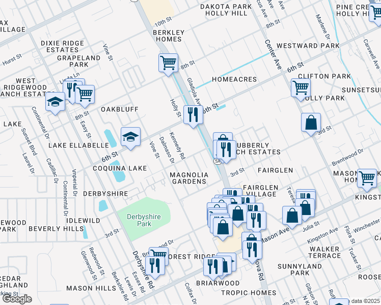 map of restaurants, bars, coffee shops, grocery stores, and more near 1031 4th Street in Daytona Beach
