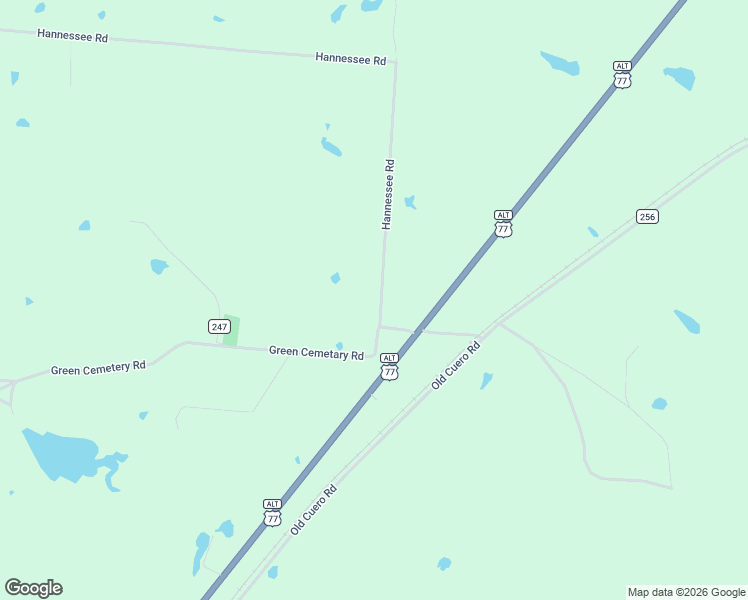 map of restaurants, bars, coffee shops, grocery stores, and more near 183 Hannessee Road in Cuero