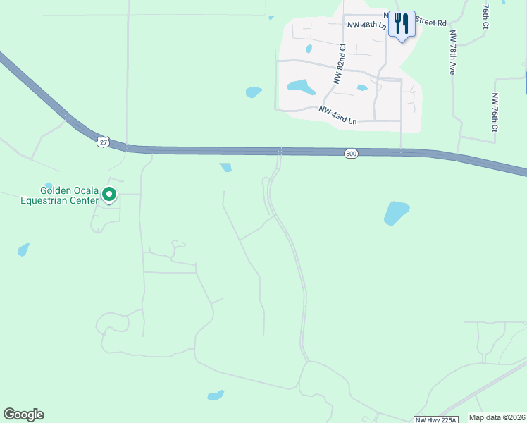 map of restaurants, bars, coffee shops, grocery stores, and more near 8540 Northwest 41st Loop in Ocala