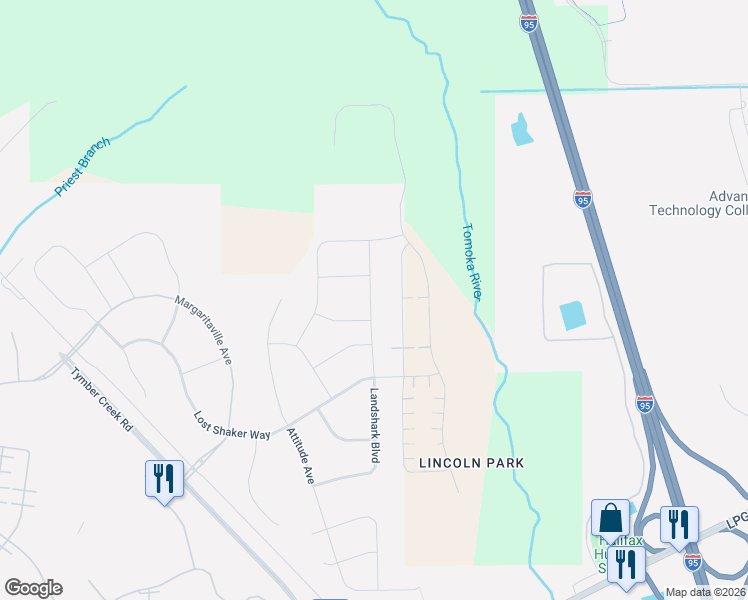 map of restaurants, bars, coffee shops, grocery stores, and more near 501 Landshark Boulevard in Daytona Beach