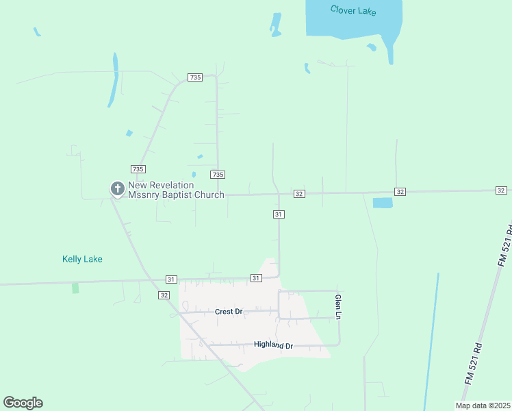 map of restaurants, bars, coffee shops, grocery stores, and more near 1207 County Road 32 in Angleton
