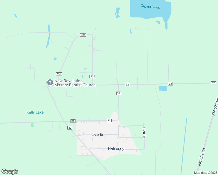 map of restaurants, bars, coffee shops, grocery stores, and more near 1207 County Road 32 in Angleton