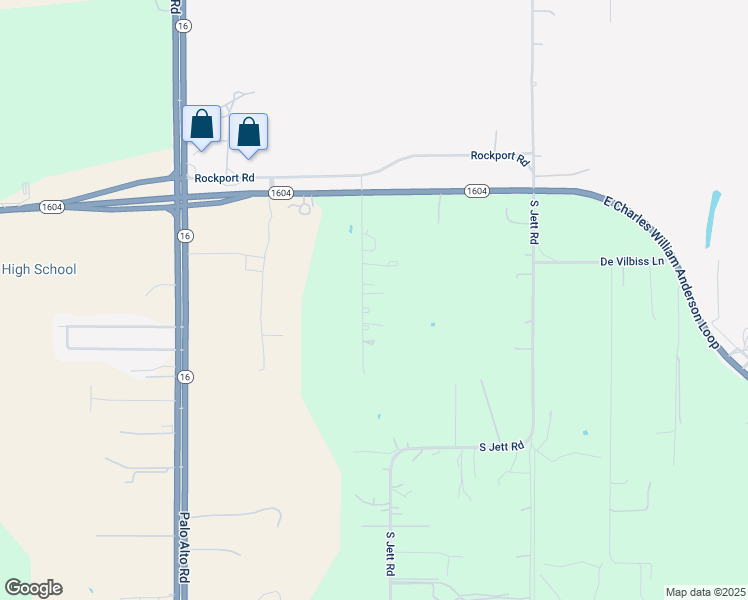 map of restaurants, bars, coffee shops, grocery stores, and more near Pvt Road in San Antonio