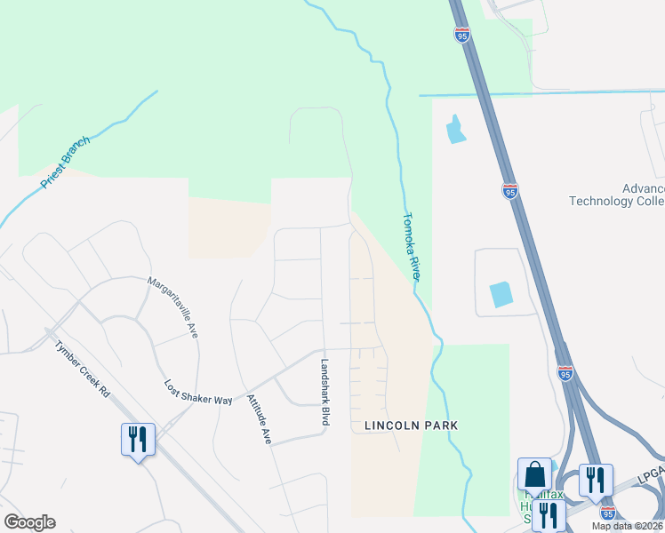 map of restaurants, bars, coffee shops, grocery stores, and more near 501 Landshark Boulevard in Daytona Beach