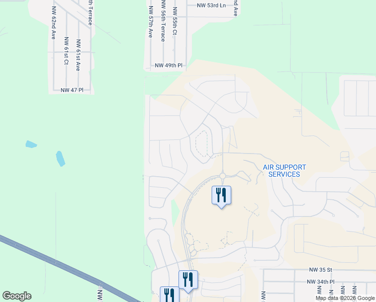 map of restaurants, bars, coffee shops, grocery stores, and more near 5172 Southwest 41st Place in Ocala