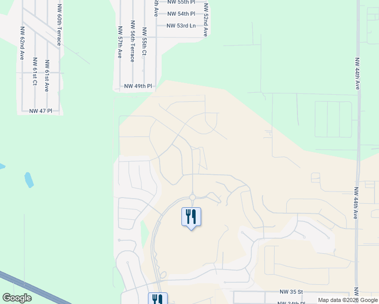 map of restaurants, bars, coffee shops, grocery stores, and more near 5172 Southwest 41st Place in Ocala