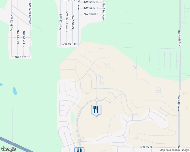 map of restaurants, bars, coffee shops, grocery stores, and more near 5172 Southwest 41st Place in Ocala
