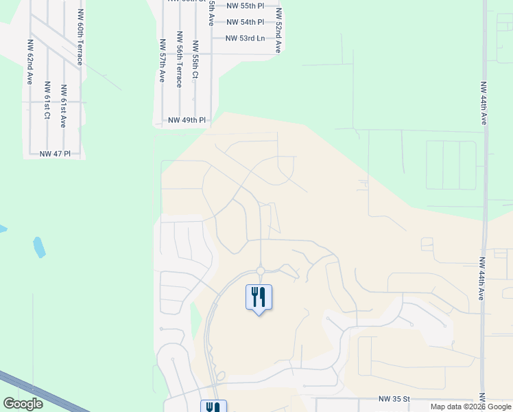 map of restaurants, bars, coffee shops, grocery stores, and more near 5172 Southwest 41st Place in Ocala