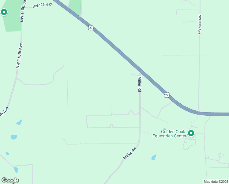 map of restaurants, bars, coffee shops, grocery stores, and more near 4530 Miller Road in Ocala