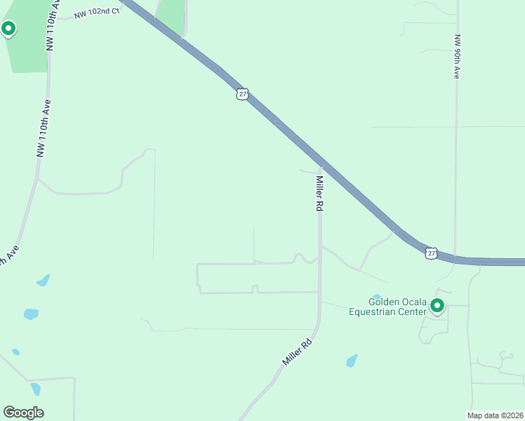 map of restaurants, bars, coffee shops, grocery stores, and more near 4530 Miller Road in Ocala