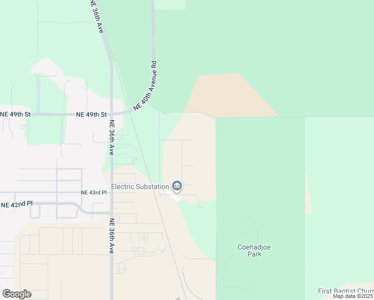 map of restaurants, bars, coffee shops, grocery stores, and more near 4070 Northeast 47th Street in Ocala