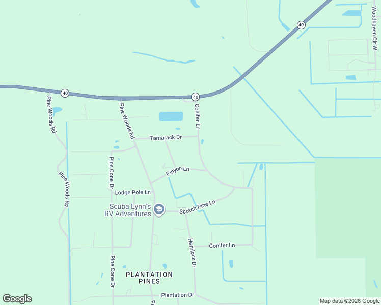 map of restaurants, bars, coffee shops, grocery stores, and more near 143 Conifer Lane in Ormond Beach