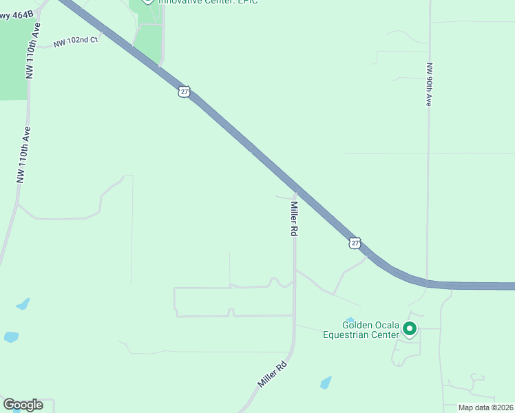 map of restaurants, bars, coffee shops, grocery stores, and more near 4600 Miller Road in Ocala