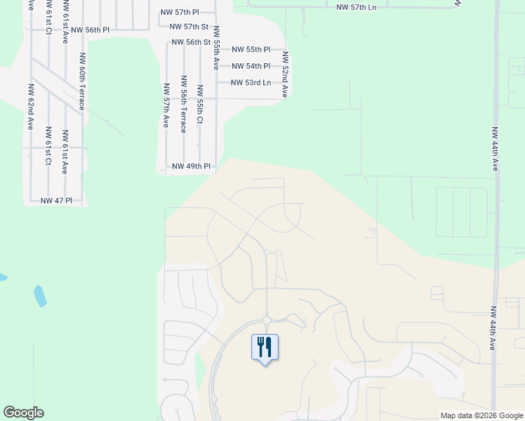map of restaurants, bars, coffee shops, grocery stores, and more near 5501 Northwest 49th Place in Ocala