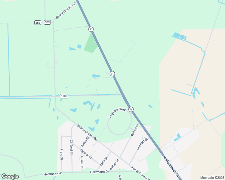 map of restaurants, bars, coffee shops, grocery stores, and more near 354 Crystal Lane in El Campo
