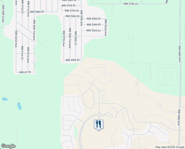 map of restaurants, bars, coffee shops, grocery stores, and more near 5510 Northwest 49th Place in Ocala