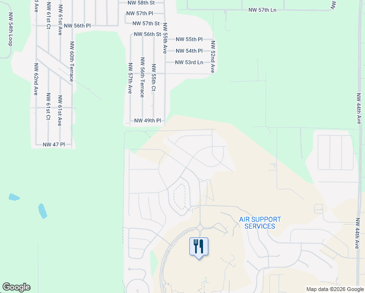 map of restaurants, bars, coffee shops, grocery stores, and more near 5510 Northwest 49th Place in Ocala