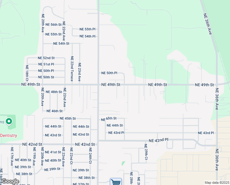 map of restaurants, bars, coffee shops, grocery stores, and more near 4836 Northeast 26th Terrace in Ocala