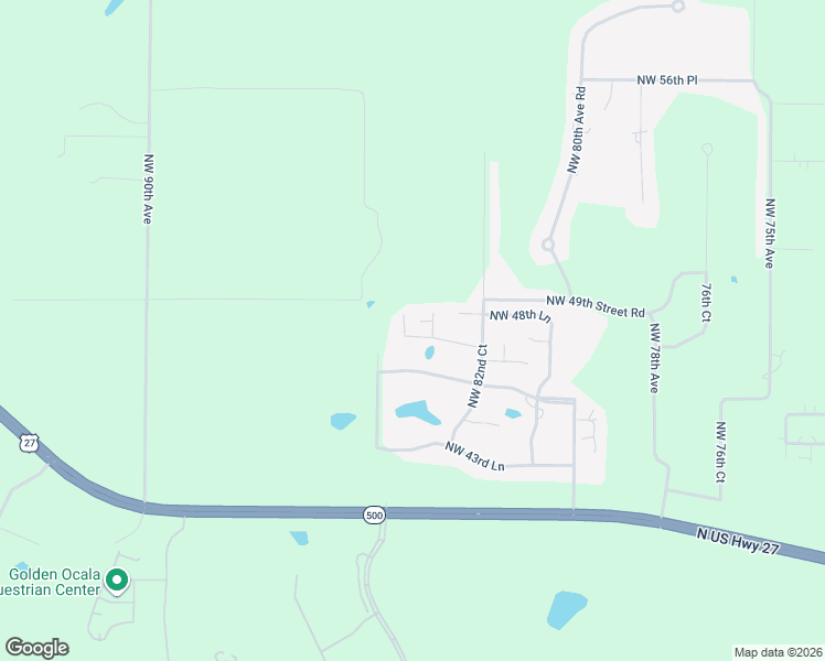 map of restaurants, bars, coffee shops, grocery stores, and more near 4878 Northwest 83rd Court in Ocala