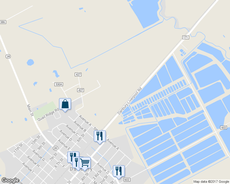 map of restaurants, bars, coffee shops, grocery stores, and more near 14619 Quail Ridge Road in Danbury