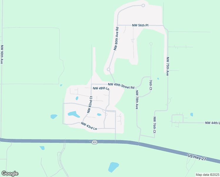 map of restaurants, bars, coffee shops, grocery stores, and more near 8045 Northwest 48th Lane in Ocala