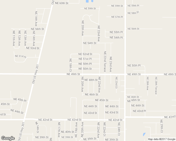 map of restaurants, bars, coffee shops, grocery stores, and more near 2008 Northeast 50th Street in Ocala