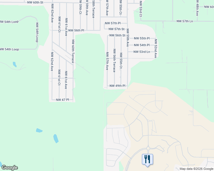map of restaurants, bars, coffee shops, grocery stores, and more near 5664 Northwest 49th Place in Ocala