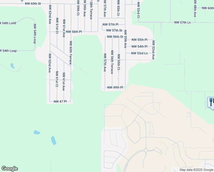 map of restaurants, bars, coffee shops, grocery stores, and more near 5664 Northwest 49th Place in Ocala