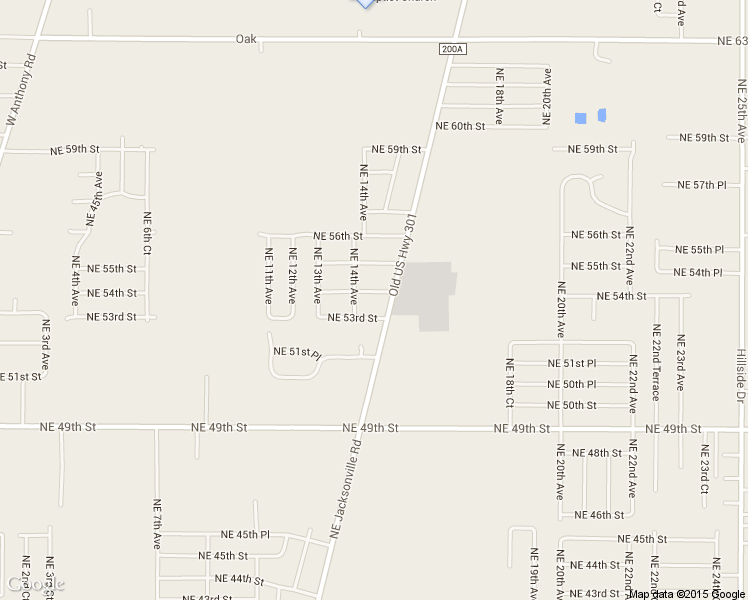 map of restaurants, bars, coffee shops, grocery stores, and more near 1432 Northeast 54th Street in Ocala