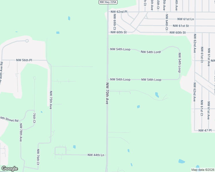 map of restaurants, bars, coffee shops, grocery stores, and more near 5305 Northwest Highway 225A in Ocala