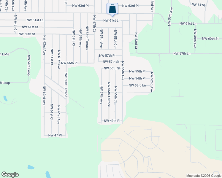 map of restaurants, bars, coffee shops, grocery stores, and more near 5325 Northwest 56th Terrace in Ocala