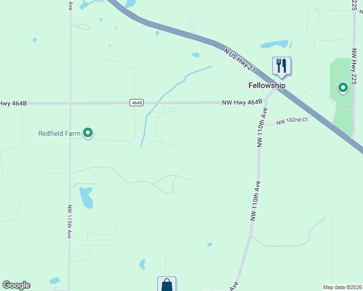 map of restaurants, bars, coffee shops, grocery stores, and more near 11196 Northwest Highway 464B in Ocala