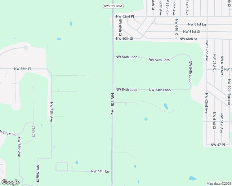 map of restaurants, bars, coffee shops, grocery stores, and more near 5305 Northwest Highway 225A in Ocala