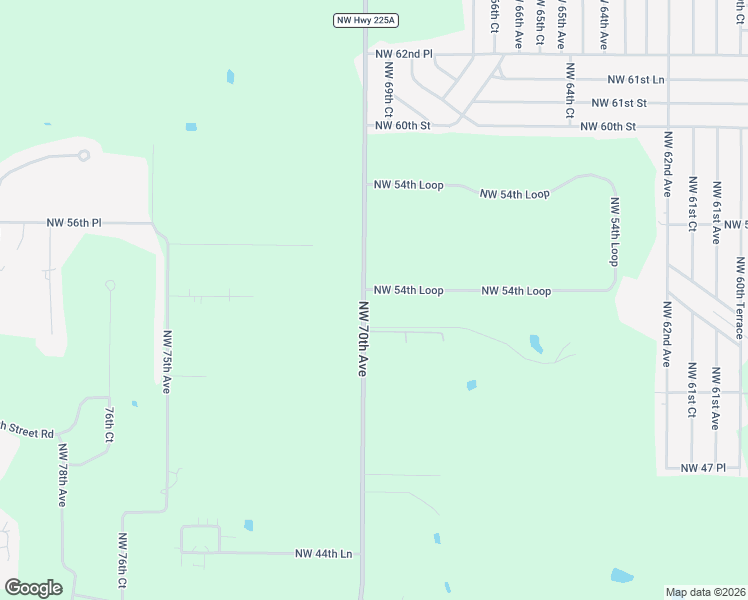 map of restaurants, bars, coffee shops, grocery stores, and more near 5305 Northwest Highway 225A in Ocala