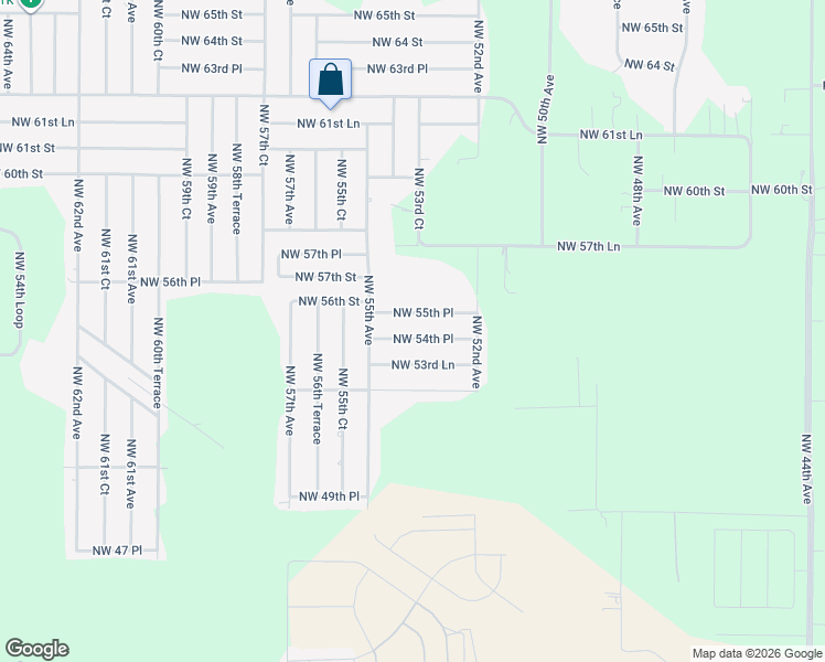 map of restaurants, bars, coffee shops, grocery stores, and more near 5381 Northwest 54th Place in Ocala