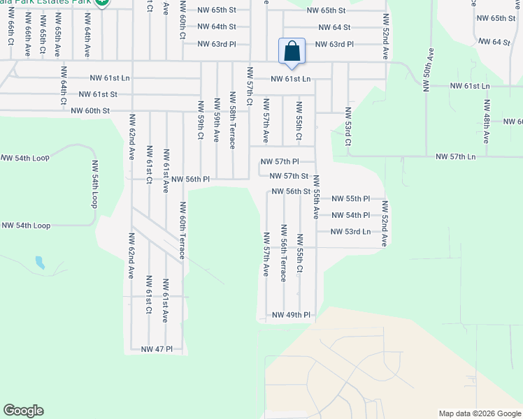 map of restaurants, bars, coffee shops, grocery stores, and more near 5488 Northwest 56th Terrace in Ocala