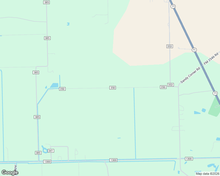 map of restaurants, bars, coffee shops, grocery stores, and more near County Road 350 in Wharton County