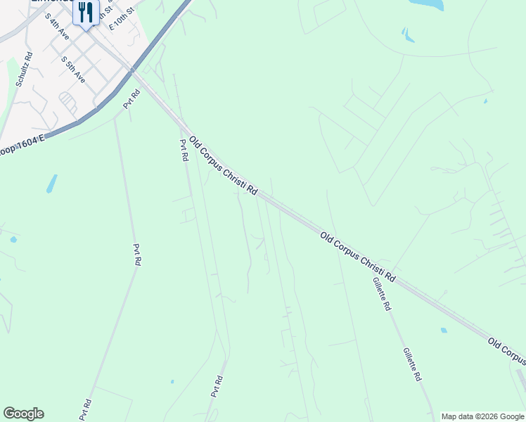 map of restaurants, bars, coffee shops, grocery stores, and more near 17897 Old Corpus Christi Road in Elmendorf