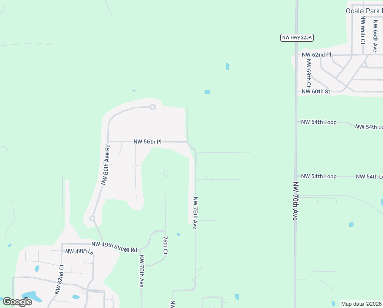 map of restaurants, bars, coffee shops, grocery stores, and more near 5615 Northwest 75th Avenue in Ocala