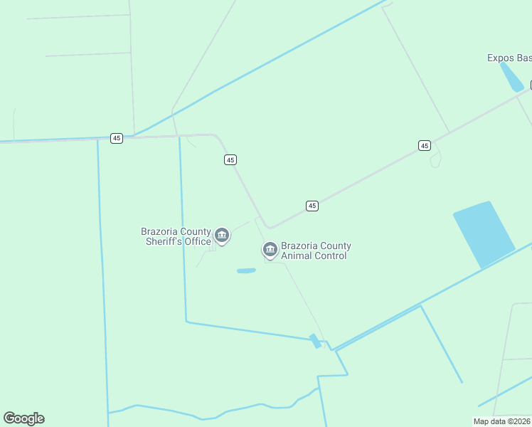 map of restaurants, bars, coffee shops, grocery stores, and more near 2535 County Road 45 in Angleton