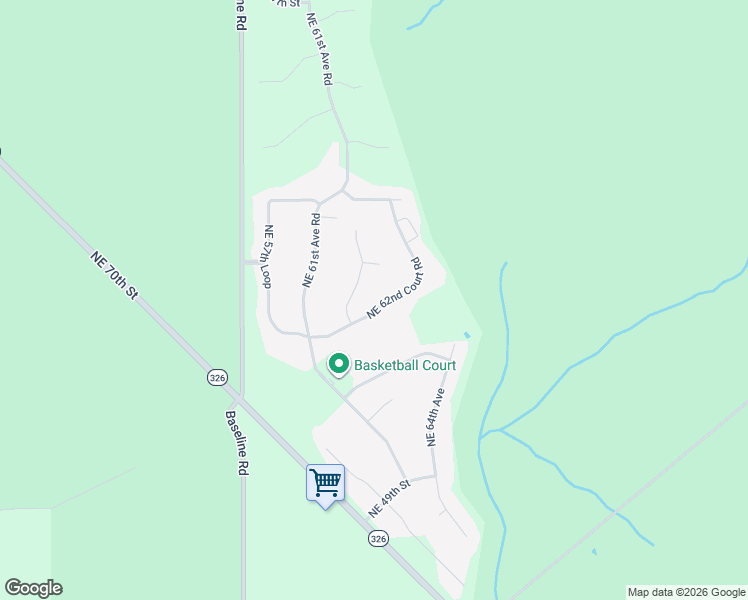 map of restaurants, bars, coffee shops, grocery stores, and more near 5731 Northeast 61st Court in Silver Springs