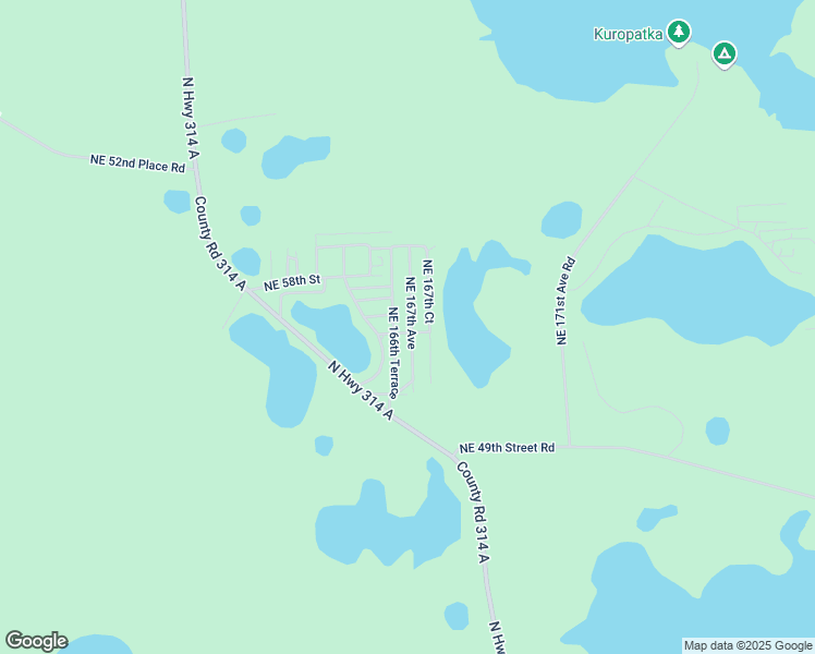 map of restaurants, bars, coffee shops, grocery stores, and more near 16638 Northeast 56th Lane in Silver Springs