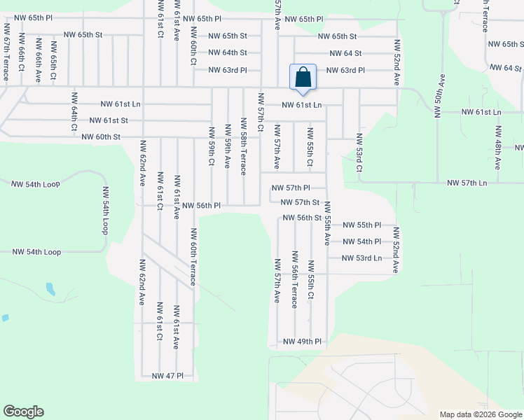 map of restaurants, bars, coffee shops, grocery stores, and more near 5760 Northwest 56th Place in Ocala